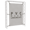 Hochwertige PVC-Plane 100 x 200 cm, 4/0-farbig bedruckt, Ösen im Abstand von 50 cm links und rechts