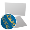 Multiloft-Visitenkarten quer 85 x 55 mm mit einseitiger Heißfolienprägung Silber, 4/4 farbig (beidseitiger Druck)