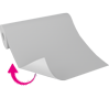 Wiederablösbare Klebefolie in Glocke-Form konturgeschnitten <br>einseitig 4/0-farbig bedruckt