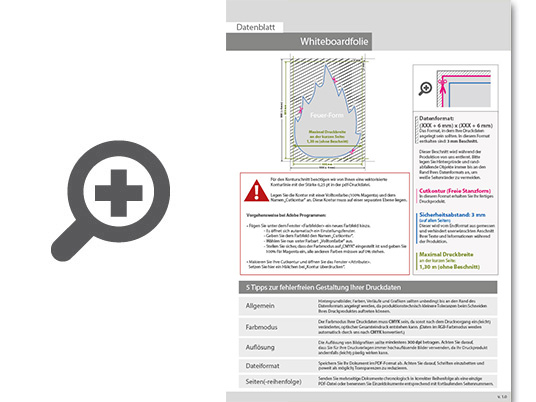 Product Bild hochwertige_whiteboard-folie_inkl__laminat_in_feuer-form_konturgeschnitten___einseitig_4_0-farbig_bedruckt